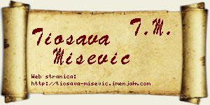 Tiosava Mišević vizit kartica